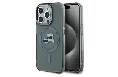 Etui do iPhone 15 Pro Max Karl Lagerfeld IML Metal MagSafe czarne