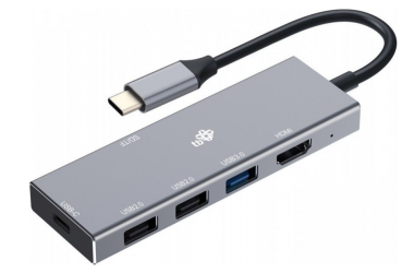 Przejściówka TB USB-C HUB 7w1 HDMI, USBx3, USB-C, SD/TF