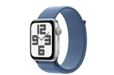  Apple Watch SE2 44mm aluminium srebrny z paskiem sportowym w kolorze sztormowego błękitu