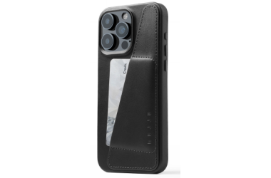 Etui do iPhone 15 Pro Max Mujjo Full Leather Wallet MagSafe czarne