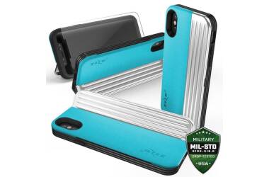 Etui do iPhone X/Xs Zizo Retro Series - niebiesko-czarne