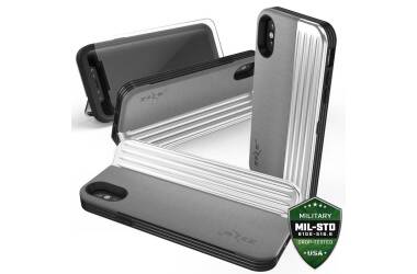 Etui do iPhone X/Xs Zizo Retro Series - szaro-czarne