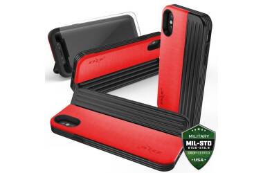 Etui do iPhone X/Xs Zizo Retro Series - czarno-czerwone
