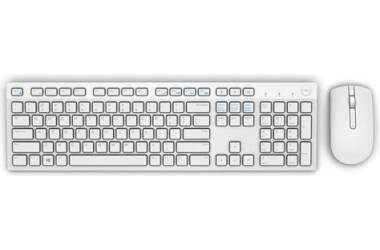 Klawiatura Dell Wireless Keyboard and Mouse KM636 - Biała