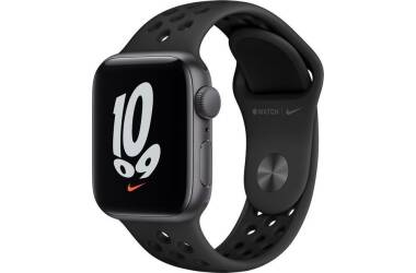 Apple Watch Nike SE 40mm aluminium w kolorze gwiezdnej szarości z paskiem sportowym w kolorze antracytu