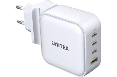 Ładowarka sieciowa Unitek GaN 3x USB-C 1x USB-A 100W - biała