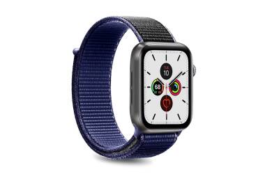 Pasek do Apple Watch 42/44/45/49 mm PURO Nylon granatowy/czarny