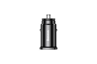 Ładowarka samochodowa USB-A QC 4.0 + USB-C PD 3.0, 30 W Baseus Square - czarna