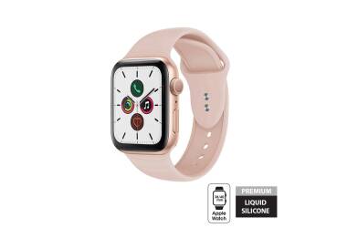 Pasek do Apple Watch 38/40/41 mm  Crong Liquid Band - piaskowy róż