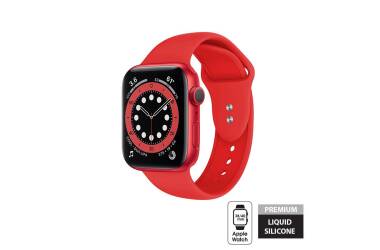 Pasek do Apple Watch 38/40 mm Crong Liquid Band - czerwony
