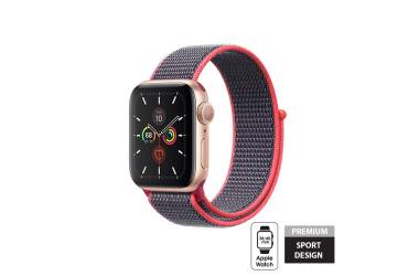 Pasek sportowy do Apple Watch 38/40 mm Crong Nylon Band - różowy