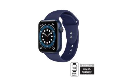 Pasek do Apple Watch 42/44/45/49 mm Crong Liquid Band - granatowy