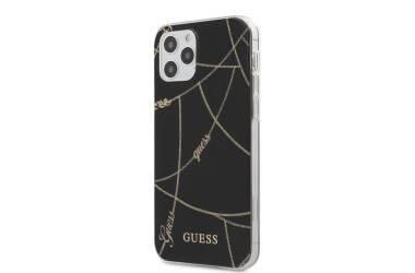 Etui do iPhone 12 / 12 Pro Guess Gold Chain - czarne