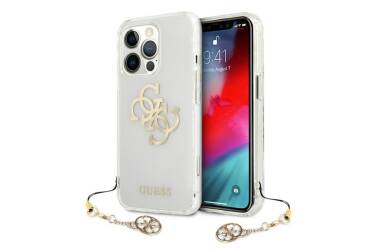 Etui do iPhone 13 Pro Guess 4G Big Logo Charm Gold - złoty charms