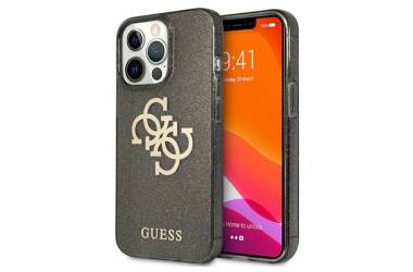 Etui do iPhone 13 Pro Guess Glitter 4G Big Logo - czarny