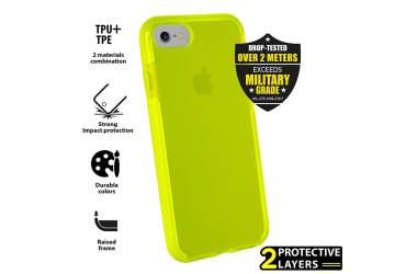 Etui do iPhone 7/8/SE 2020 PURO Impact Pro Flex Shield - limonkowe 