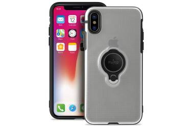 Etui do iPhone Xs Max PURO Magnet Ring Cover - przezroczyste