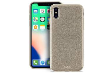 Etui do iPhone X PURO Glitter Shine Cover - złote
