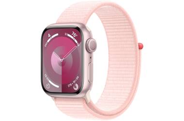 Apple Watch S9 41mm aluminium w kolorze różowym z opaską sportową w kolorze jasnoróżowym