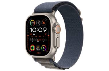 Apple Watch Ultra 2 49mm + Cellular tytan z opaską Alpine w kolorze niebieskim - Small