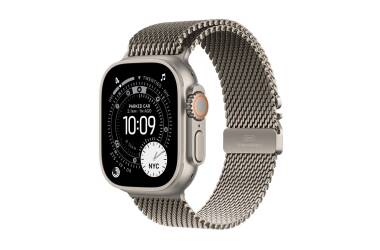 Apple Watch Ultra 3 tytan z bransoletą mediolańską w kolorze naturalnym L