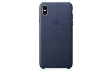 Etui do iPhone Xs Max Apple Leather Case - nocny błękit