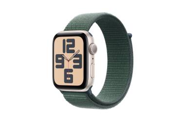 Apple Watch SE2 44mm aluminium w kolorze księżycowej poświaty z opaską sportową w kolorze górskiego jeziora 