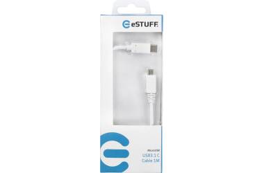 Kabel MicroUSB/USB-C eSTUFF 1m - biały