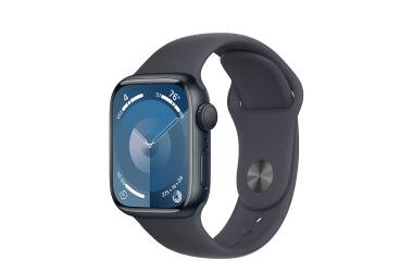 Apple Watch S9 45mm aluminium w kolorze północy z paskiem sportowym w kolorze północy - M/L