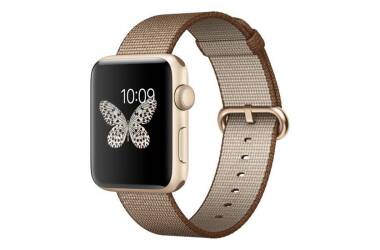 Pasek do Apple Watch 42/44/45/49 mm z plecionego nylonu Apple - brązowy