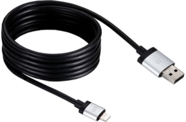 Kabel do iPhona/iPada Lightning JustMobile AluCable 1.5m - czarny