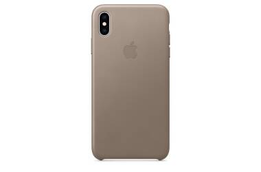 Etui do iPhone Xs Max Apple Leather Case - jasnobeżowe