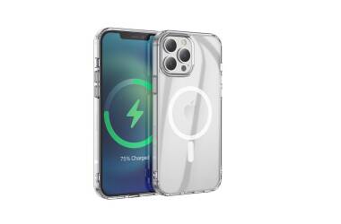 Etui do iPhone 14 Pro Max eSTUFF Magnetic Hybrid Clear - bezbarwne