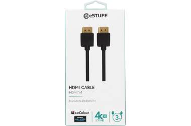 Kabel eSTUFF HDMI 1.4 Cable 3m - czarny