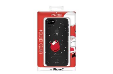 Etui do iPhone 7/8/SE 2020 PURO Ultra Slim 0.3 Cover Santa - czarne