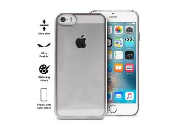 Etui do iPhone 5/5s/SE Puro Satin Cover - srebrne