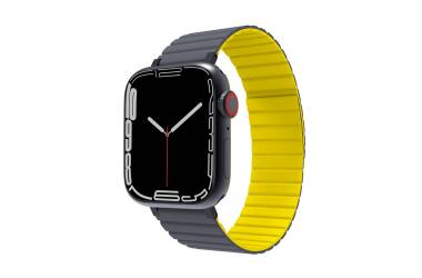 Pasek do Apple Watch 42-45MM JCPAL FlexForm Szary/Żółty L