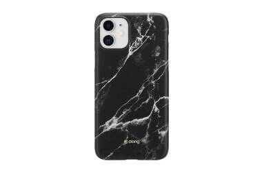 Etui do iPhone 11 Crong Marble Cover - czarne