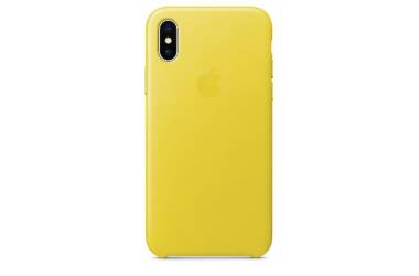 Etui do iPhone X/Xs Apple Leather Case - Spring Yellow