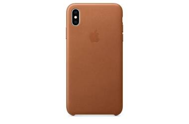 Etui do iPhone Xs Max Apple Leather Case - naturalny brąz