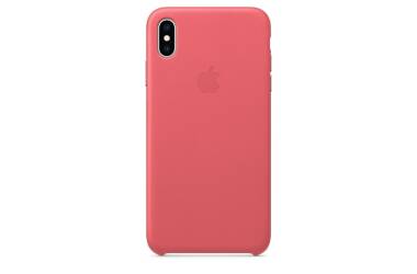 Etui do iPhone Xs Max Apple Leather Case - zgaszony róż