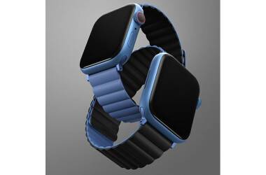 Pasek do Apple Watch 42/44/45mm Uniq Revix dwukolorowy czarno - niebieski