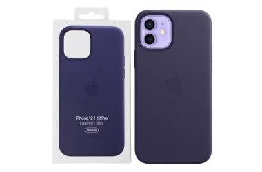 Etui do iPhone 12/12 Pro Apple Leather Case z MagSafe - Fioletowe