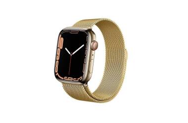 Pasek do Apple Watch 42/44/45/49MM Crong Milano Steel - Złoty