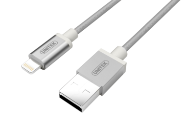 Kabel do iPhone/iPad Lightning Unitek Mobile Nylon - srebrny