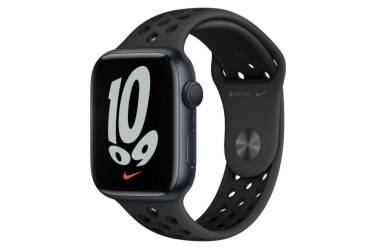 Apple Watch S7 45mm Nike GPS w kolorze północy - pasek sportowym Nike w kolorze antracytu czarnym