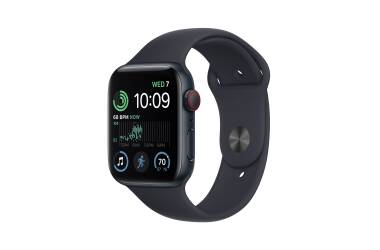 Apple Watch SE 2 + Cellular 44mm aluminium w kolorze północy z paskiem sportowym w kolorze północy