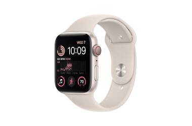 Apple Watch SE 2 + Cellular 40mm aluminium w kolorze księżycowej poświaty z paskiem sportowym w kolorze księżycowej poświaty