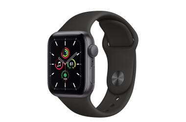 Apple Watch SE 40mm Gwiezdna Szarość z paskiem w kolorze czarnym