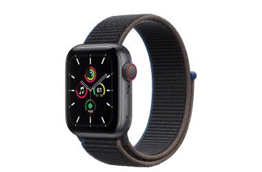 Apple Watch SE 40mm GPS + Cellular Gwiezdna Szarość z opaską w kolorze węgla drzewnego